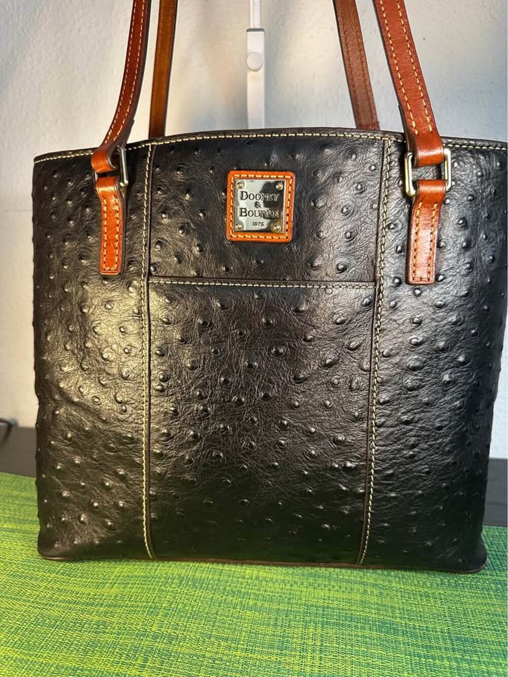 Dooney & Bourke Ostrich Embossed Leather Tote Bag